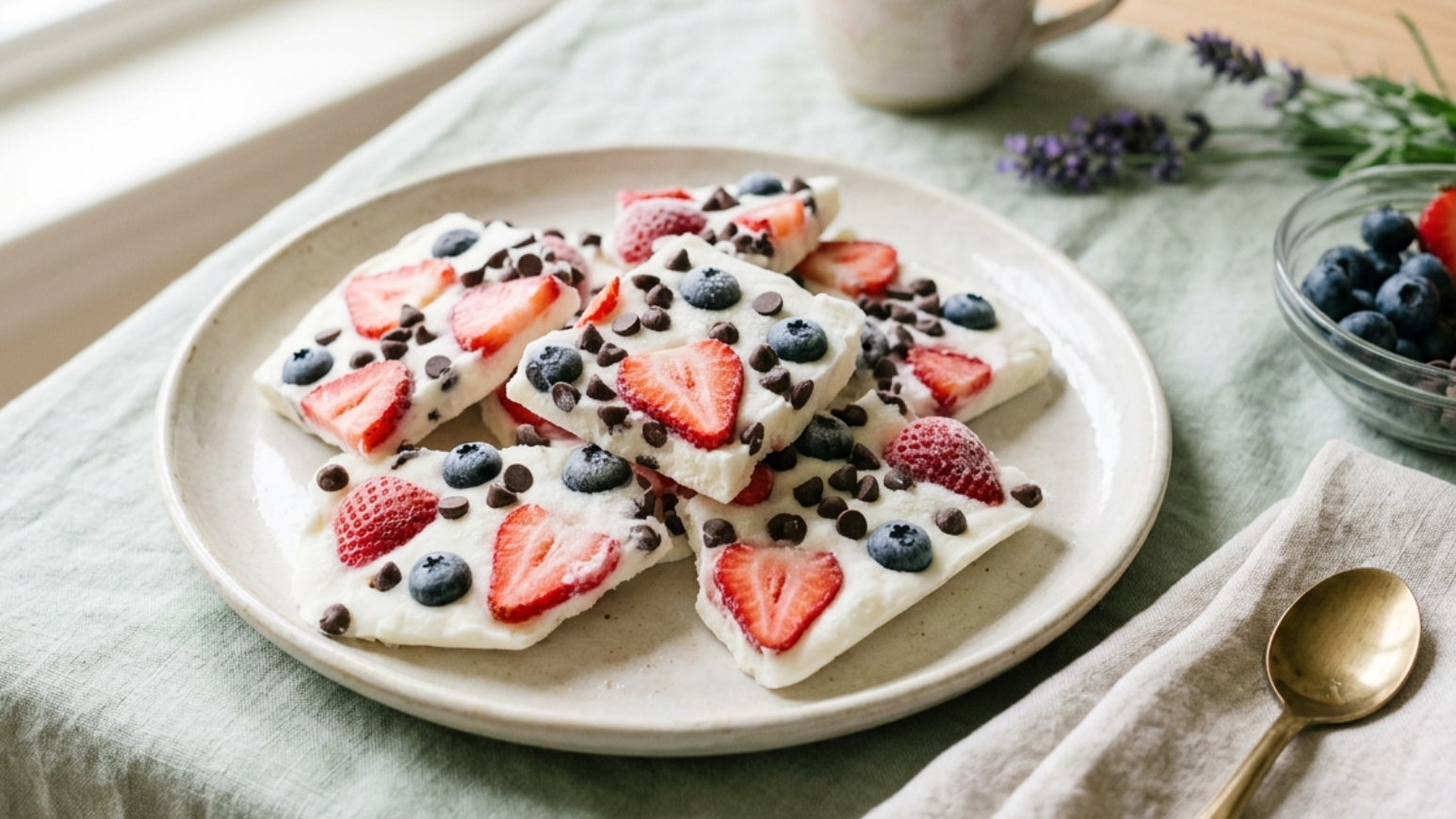 Healthy Yogurt Bark (Easy No Bake High Protein Dessert)
