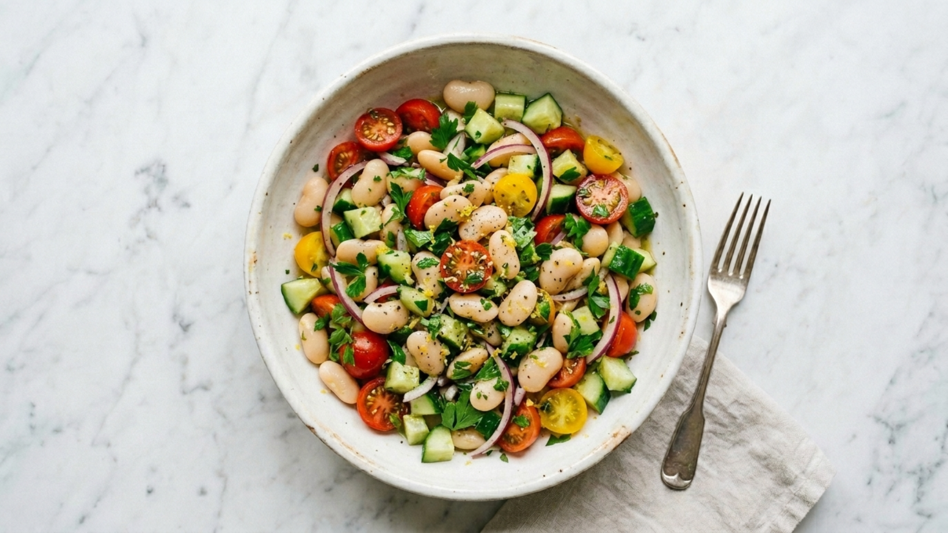 Butter Bean Salad (Light & Fresh Protein Bowl)